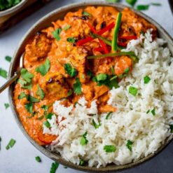 Chicken tikka masala rice bowl